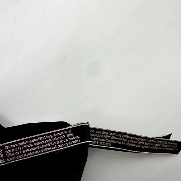 Victoria's Secret Knockout Front-Close Sports Bra Zip Up Padded Black 34C - Picture 6 of 9